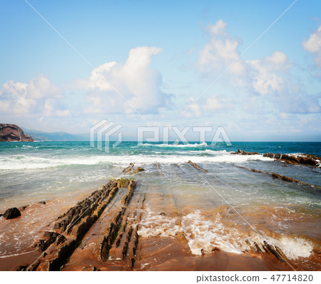 Zumaia coast, Pais Vasco Spain Zumaia coast, Pais Vasco Spain 47714820