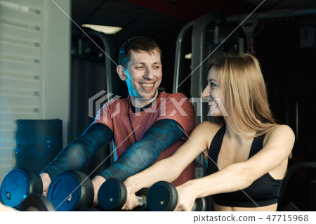 Active beautiful fitness model girl and athletic Active beautiful fitness model girl and athletic 47715968