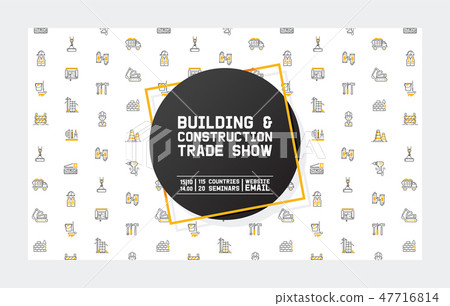 Builder vector building construction for newbuild backdrop outline industry illustration 47716814