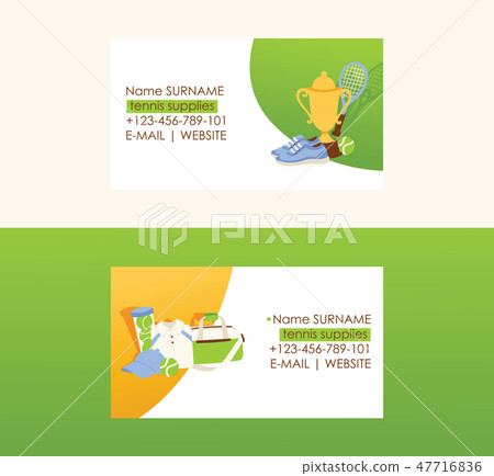 Tennis vector business card tennis-ball sportswear on court backdrop business-card competition signs Tennis vector business card tennis-ball sportswear on court backdrop business-card competition signs 47716836