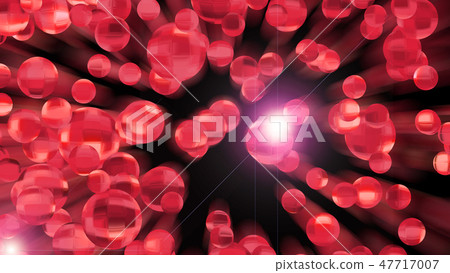 Volume balls are in space, sunlights, effect of levitation, 3d render digital background 47717007