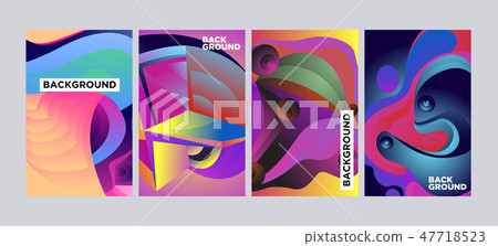 Vector Abstract 3D Colorful Gradient Geometric Cur Vector Abstract 3D Colorful Gradient Geometric Cur 47718523