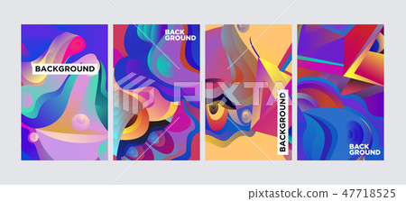 Vector Abstract 3D Colorful Gradient Geometric Cur Vector Abstract 3D Colorful Gradient Geometric Cur 47718525