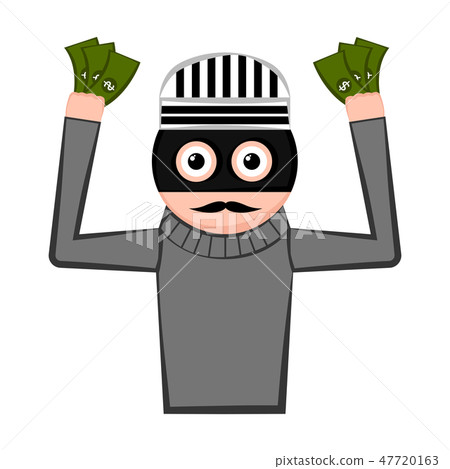 Isolated thief cartoon Isolated thief cartoon 47720163