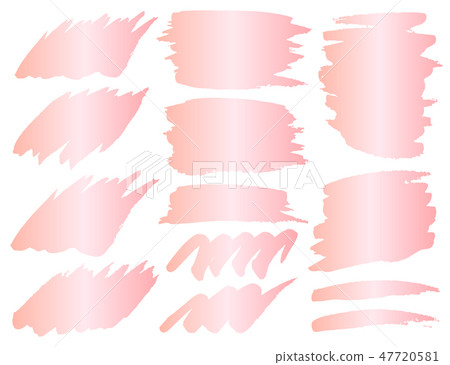 Set of brush stroke, Pink gold grunge brush stroke Set of brush stroke, Pink gold grunge brush stroke 47720581