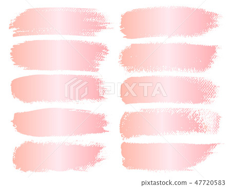 Set of brush stroke, Pink gold grunge brush stroke Set of brush stroke, Pink gold grunge brush stroke 47720583