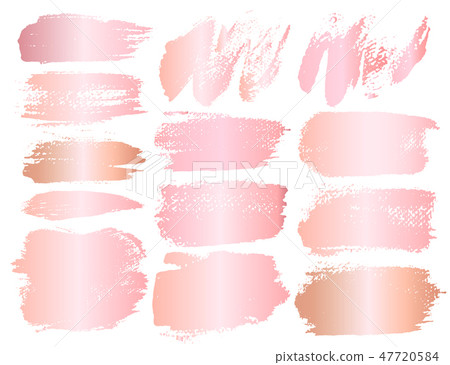 Set of brush stroke, Pink gold grunge brush stroke Set of brush stroke, Pink gold grunge brush stroke 47720584
