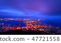 Twilight view of Hakodate Bay, Japan 47721558