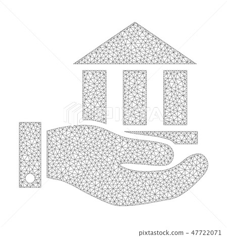 Mesh Vector Bank Service Icon - Stock Illustration [47722071] - PIXTA
