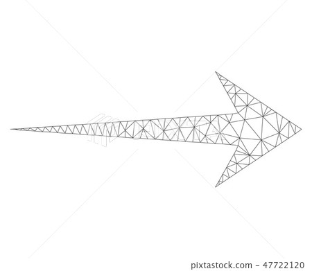 Mesh Vector Arrow Right Icon 47722120