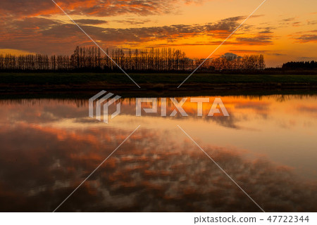 在Kawakata-gata的晚上風景 在Kawakata-gata的晚上風景 47722344