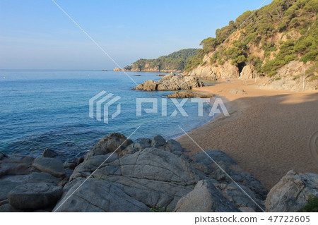 Cala de Boadella sea beach landscape 47722605