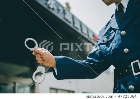 警察 手銬 圓形的便當盒 47723364