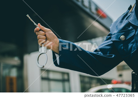 手銬 警察 圓形的便當盒 47723365