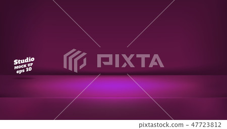 Vector,Empty neon style dark pink color studio Vector,Empty neon style dark pink color studio 47723812