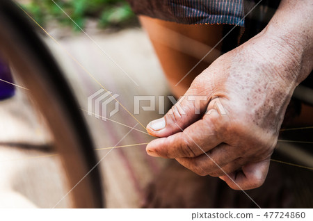 Sericulture Thai silk making in Countryside 47724860