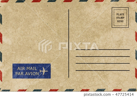 Back of vintage blank postcard. Back of vintage blank postcard. 47725414