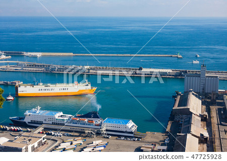 View from Montjuic Castle of Barcelona View from Montjuic Castle of Barcelona 47725928