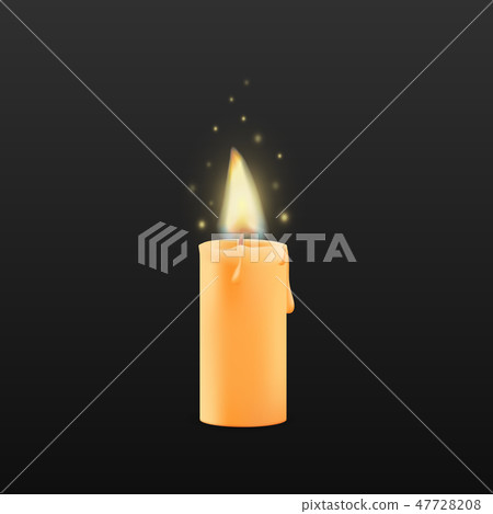 Vector 3d realistic wax candle 47728208
