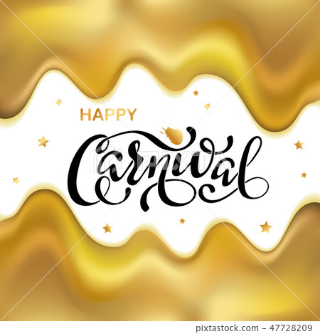 Golden carnival card.  47728209
