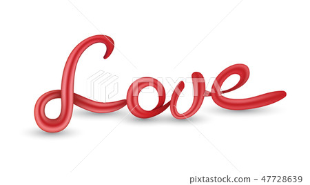 Love 3d lettering vector illustration Love 3d lettering vector illustration 47728639