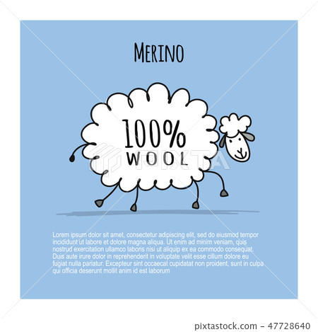 Merino sheep, sketch for your design 47728640