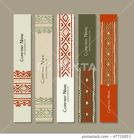 Banners design, folk ornament Banners design, folk ornament 47728851