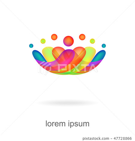 trendy abstract, vibrant and colorful icon 47728866