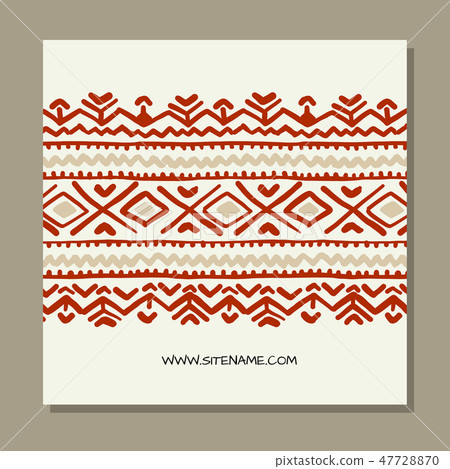 Business cards design, folk ornament Business cards design, folk ornament 47728870