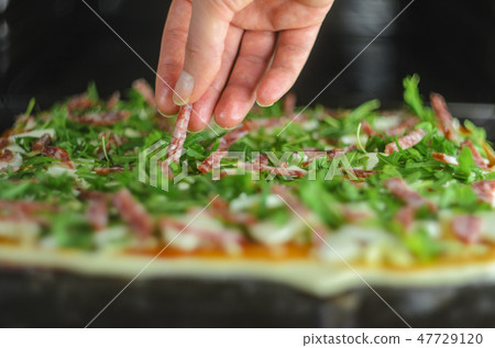 Pizza Making process 47729120