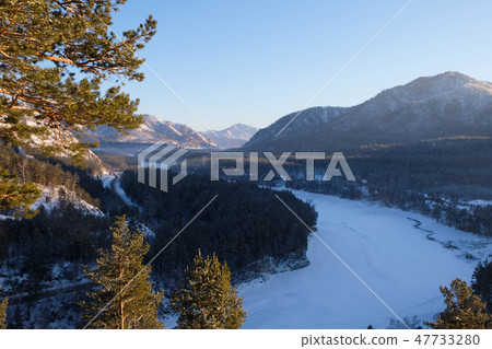 Winter High mountain landscape. Winter High mountain landscape. 47733280