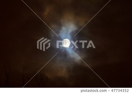 Moon eclipse in full moon. Super blue blood moon 47734352