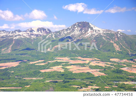 從Konbudake看到的初夏的二世谷山脈 47734458