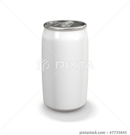 White aluminum cans White background 3D rendering 47735645