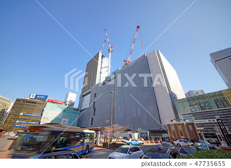 Yokohama city landscape in Japan Yokohama Tower that appeared at the west entrance of Yokohama Station (Yokohama Station West Exit Development Building New Construction) 47735655