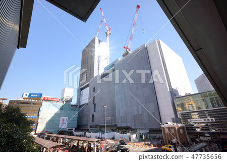 Yokohama city landscape in Japan Yokohama Tower that appeared at the west entrance of Yokohama Station (Yokohama Station West Exit Development Building New Construction) 47735656