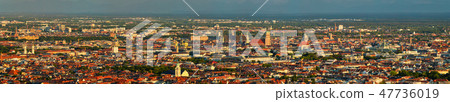 Aerial panorama of Munich. Munich, Bavaria, Germany 47736019
