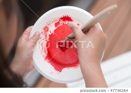 Children painting color by work Children painting color by work 47736264