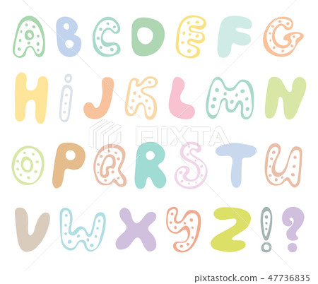 Hand drawn vector alphabet on white background. - Stock Illustration ...