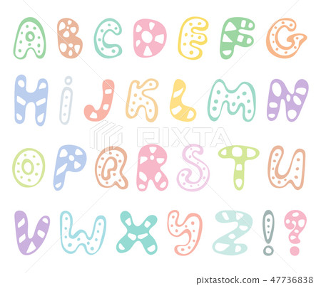 Hand drawn vector alphabet on white background. - Stock Illustration ...