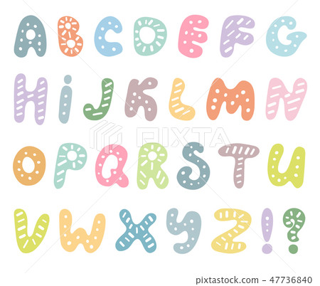 Hand drawn vector alphabet on white background. - Stock Illustration ...