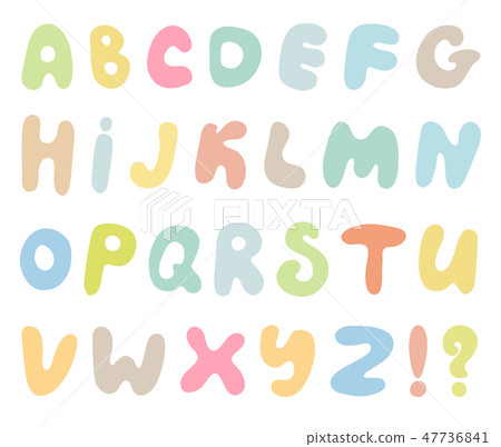 Hand drawn vector alphabet on white background. - Stock Illustration ...