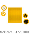 Vector illustration of empty goban and bowls 47737004