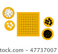 Vector illustration of empty goban and bowls 47737007