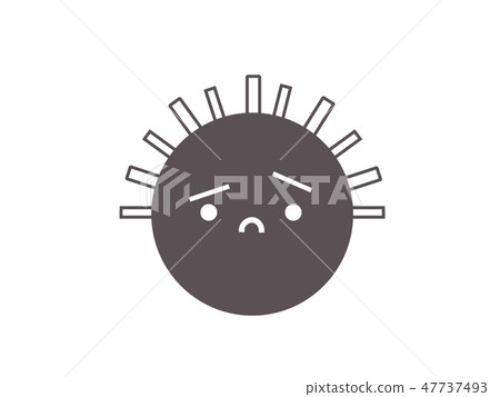 被繪的頭髮例證灰色頭髮 47737493