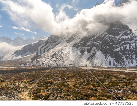 Taboche summit in Himalayas Nepal 47737525