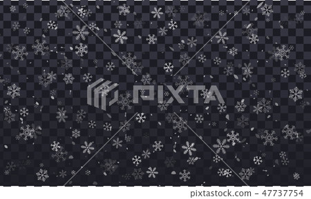Vector snowflakes on transparent background - Stock Illustration ...