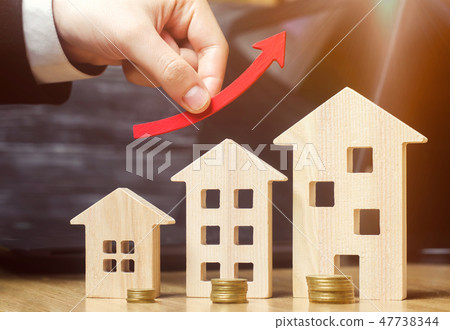 The concept of real estate market growth.  47738344