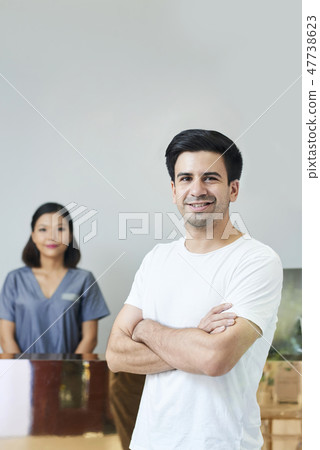 Man in spa salon Man in spa salon 47738623
