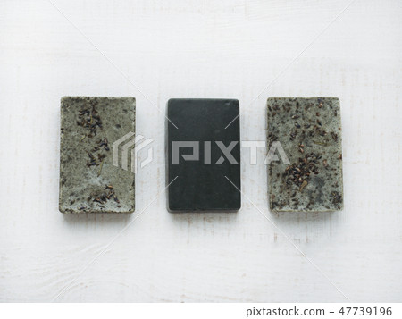 Natural handmade soap on a white background Natural handmade soap on a white background 47739196